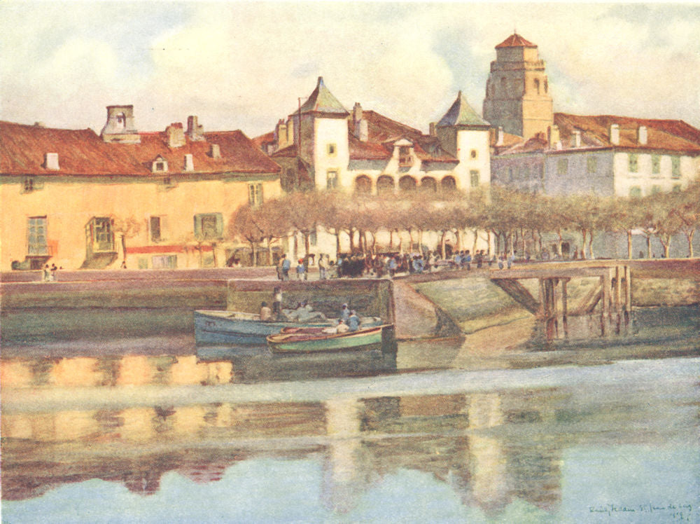 PYRÉNÉES-ATLANTIQUES. Basque country. Lohobiague, St Jean de Luz 1921 print